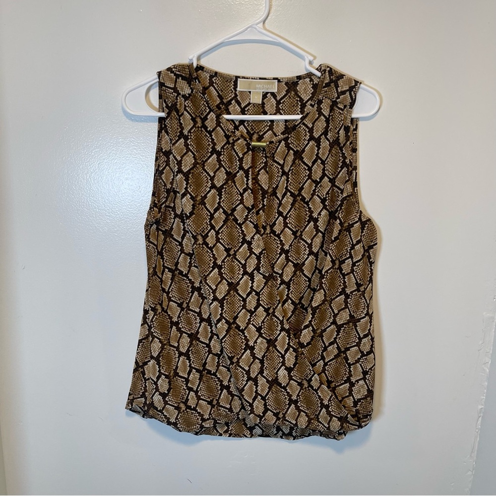 Michael Kors Snake Print‎ Sleeveless Blouse women’s size medium
